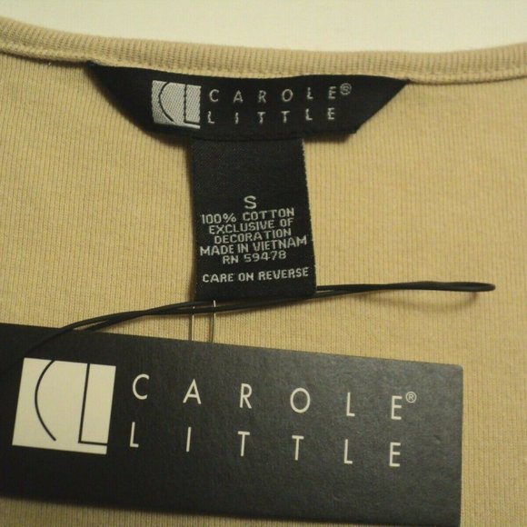 NEW Carole Little Tank Top Size Small Tan - Picture 5 of 5